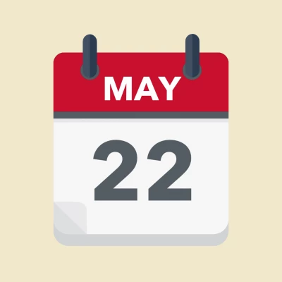 Calendar icon showing 22nd May